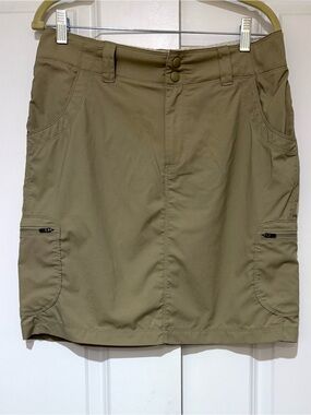 L.L. Bean Khaki Travel Mini Skirt